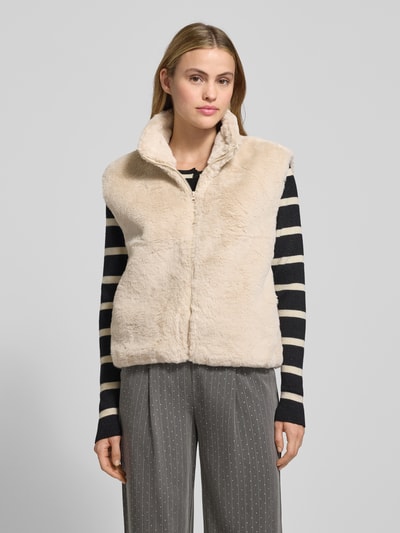 FREE/QUENT Gilet van imitatiebont, model 'FONY' Offwhite - 4