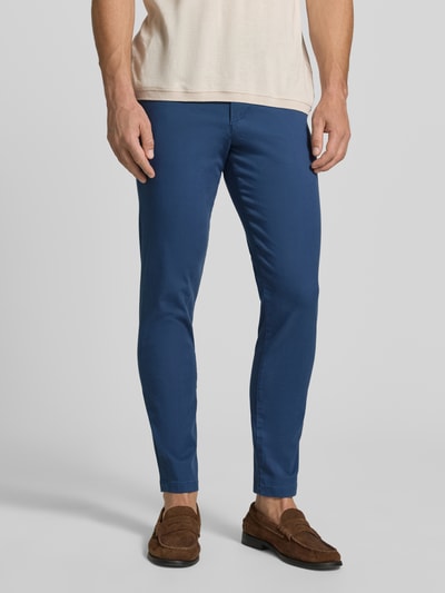 Selected Homme slim fit chino van katoenmix model 'GABARDINE' Petrol - 4
