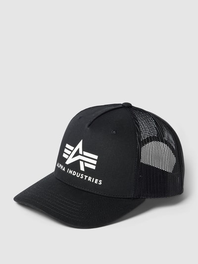 Alpha Industries Cap mit Label-Print Black 1