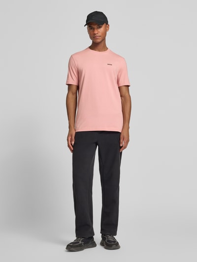 BOSS Green Regular Fit T-Shirt aus Baumwoll-Mix Modell 'TEE' Pink 1