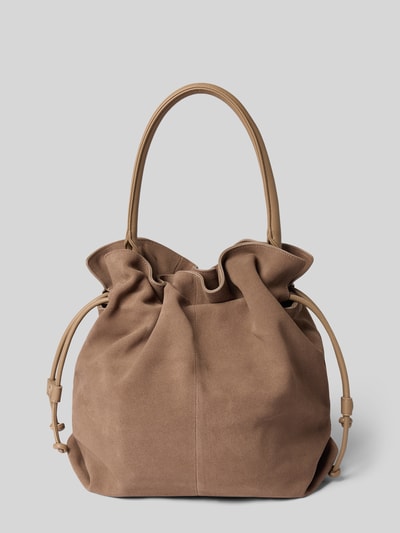 Productfoto, Handtasche aus Leder Modell 'Cool Companion' van Hey Marly, echt leer, magnetische sluiting, tunnelkoord, hengsel, breedte 40 cm, lengte 33 cm, diepte 16 cm, schouderriem 96 cm.