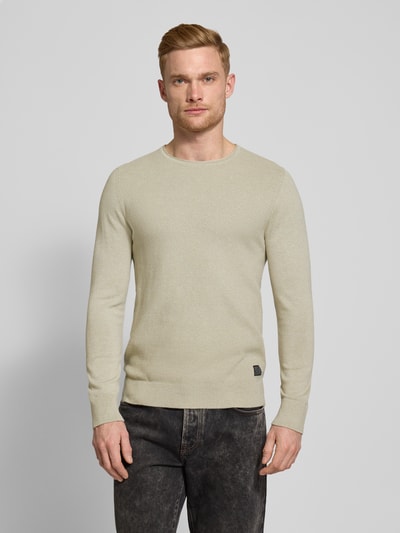 s.Oliver RED LABEL Regular Fit Strickpullover aus reiner Baumwolle mit Strukturmix Offwhite 4