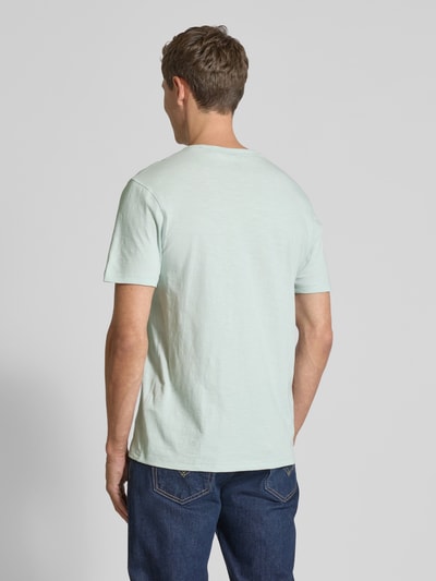 BOSS Orange T-shirt met labelprint, model 'Tegood' Lichtblauw - 5