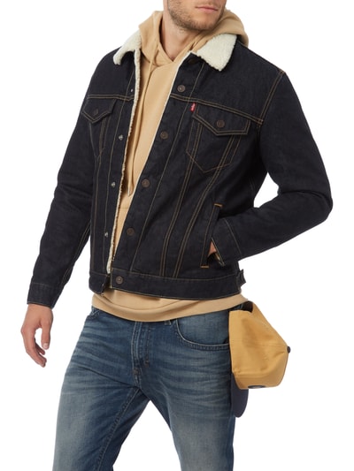 Levi's® Sherpa Trucker Jacket mit Teddyfutter Dunkelblau 1