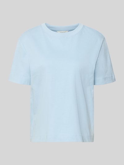 Produktfoto, Boxy Fit T-Shirt aus reiner Baumwolle Modell 'ESSENTIAL' von Selected Femme, jednokolorowy heavy jersey, jasnoniebieski