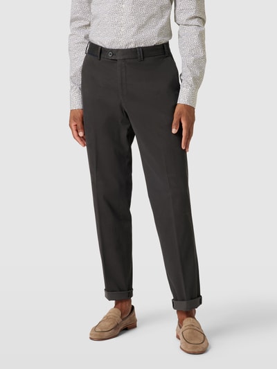 Hiltl Regular fit chino met paspelzakken, model 'PEAKER' Antraciet - 4