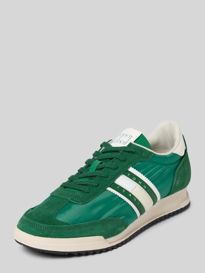 Tommy Jeans Leren sneakers met labelopschrift, model 'RETRO RUNNER CLEATED' Groen - 1