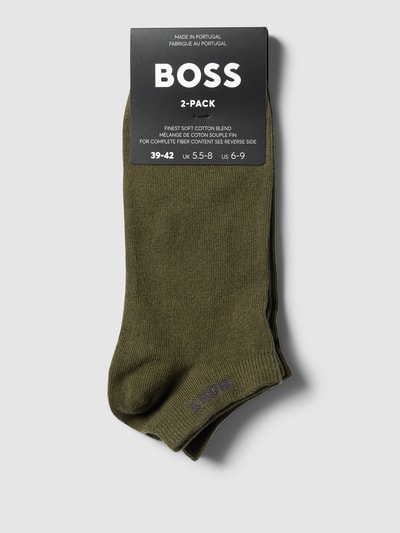 BOSS Sneakersocken mit Label-Detail im 2er-Pack Oliv 3