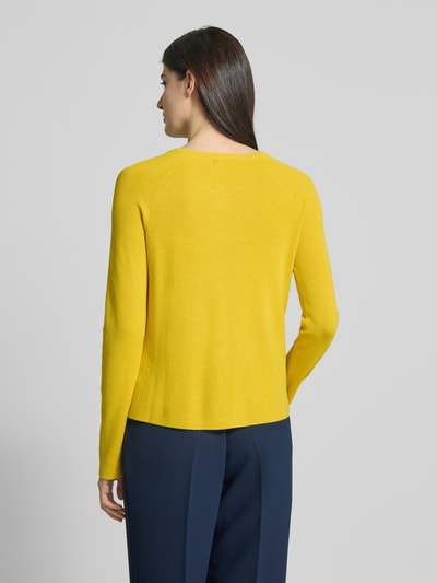 Christian Berg Woman Kurtka z dzianiny z listwą guzikową Musztardowy 5