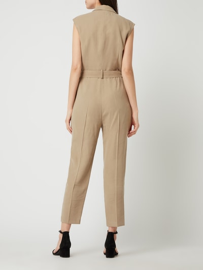 Jake*s Collection Jumpsuit van viscosemix, model 'Lapei' Zand - 4