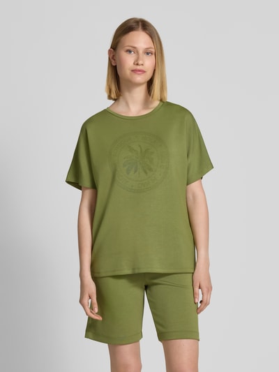 Soyaconcept Sweatshirt met labelprint, model 'BANU' Groen - 4