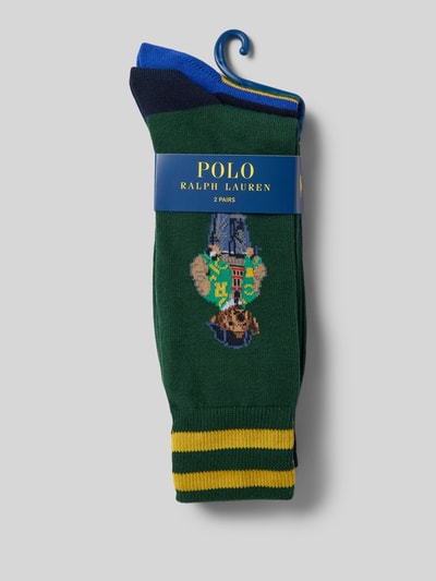 Polo Ralph Lauren Underwear Socken mit Logo-Stitching im 2er-Pack Dunkelgruen 3