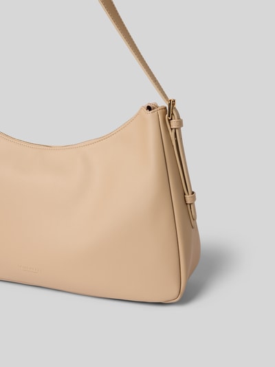 Seidenfelt Handtas in leerlook, model 'Nelma' Beige - 3