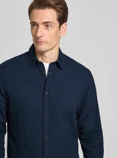 SELECTED HOMME Slim Fit Freizeithemd aus reiner Baumwolle Modell 'SLIMOWEN' Marine 3