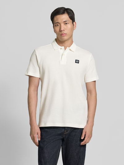 LERROS Regular Fit Poloshirt mit Label-Detail und Knopfleiste Offwhite 4