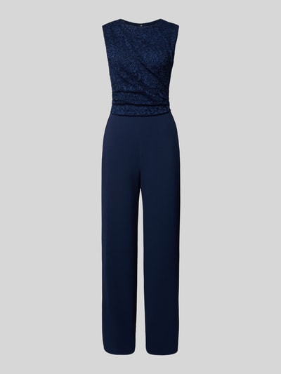Swing Jumpsuit mit Ausbrenner-Effekt Marine 2
