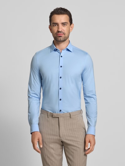 OLYMP No. Six Super Slim Business-Hemd mit Kentkragen Bleu 4