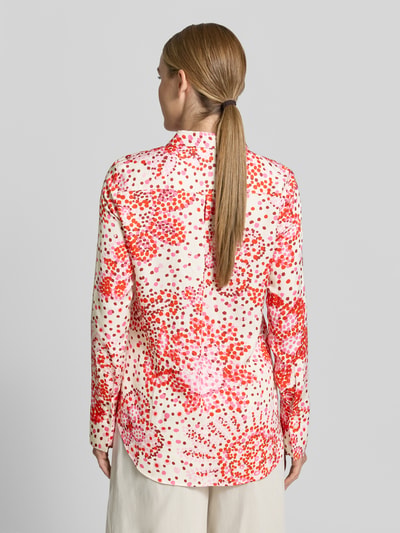ETERNA Blouse van viscose met verlengde rug Rood - 5