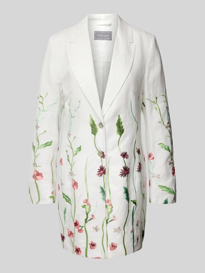 WHITE LABEL Blazer mit floralen Stitchings Offwhite 2