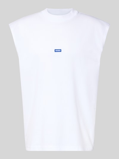HUGO Blue Top typu tank o kroju relaxed fit z czystej bawełny model 'NAVERTZ' Biały 2