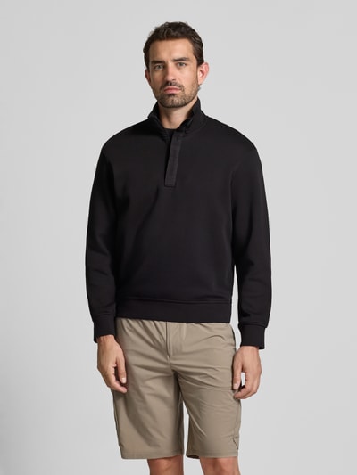 ARMANI EXCHANGE Sweatshirt met opstaande kraag, model 'FELPA' Zwart - 4