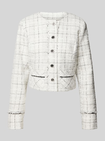 Guess Blazer mit Gitterkaro Modell 'SOFIA' Weiss 2