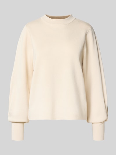 Jake*s Collection Strickpullover mit gerippten Abschlüssen Ecru 2