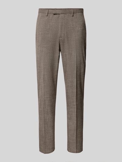MCNEAL Regular fit pantalon met persplooien Middenbruin - 2