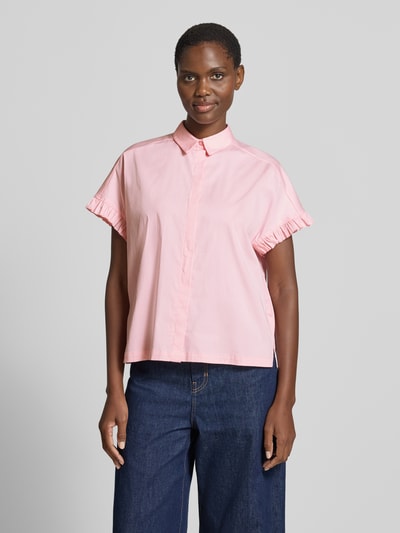 Smith and Soul Regular Fit Bluse mit verdeckter Knopfleiste Rosa Melange 4