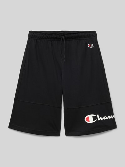 CHAMPION Regular fit sweatshorts met labelprint Zwart - 1