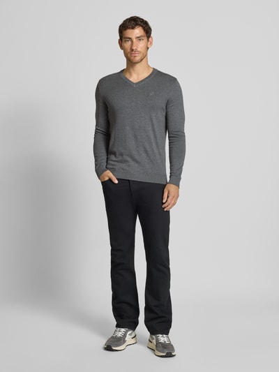 Tom Tailor Regular fit pullover van puur katoen  Antraciet - 1