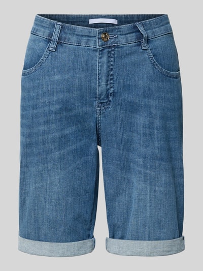 MAC Regular fit korte jeans met steek- en achterzakken Lichtblauw - 2