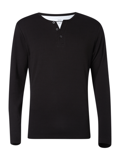 Montego Serafino-Shirt im Double-Layer-Look Black 1