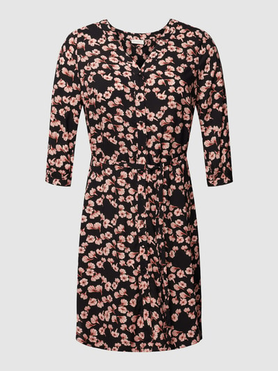 ONLY CARMAKOMA PLUS SIZE blousejurk met bloemenmotief Zwart - 2