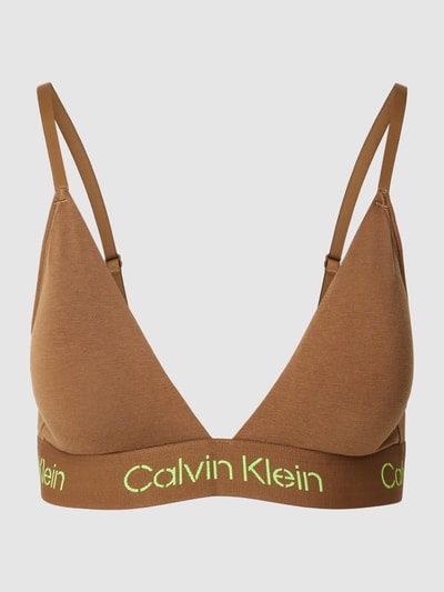 Calvin Klein Underwear Triangel-BH mit Kontrastbesatz (cognac) online kaufen