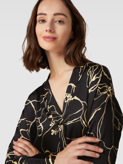 Gant Blouseshirt van viscose met all-over motief Zwart - 3