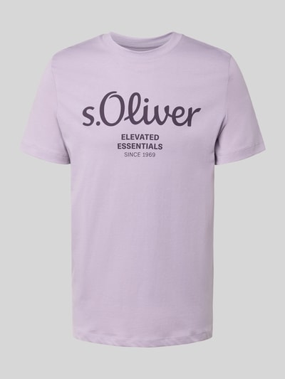 s.Oliver RED LABEL Regular Fit T-Shirt aus reiner Baumwolle Flieder 2