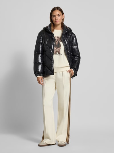 Marc Cain Sweatshirt met ribboorden Ecru - 1