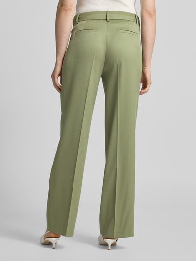 More & More Straight Leg Stoffhose mit Strukturmuster Oliv 5