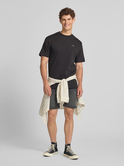 JACK & JONES Regular Fit Jeansshorts mit Umschlag Modell 'RICK' Anthrazit 1