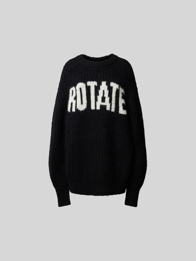 ROTATE Oversized Pullover mit Label-Print Black 1