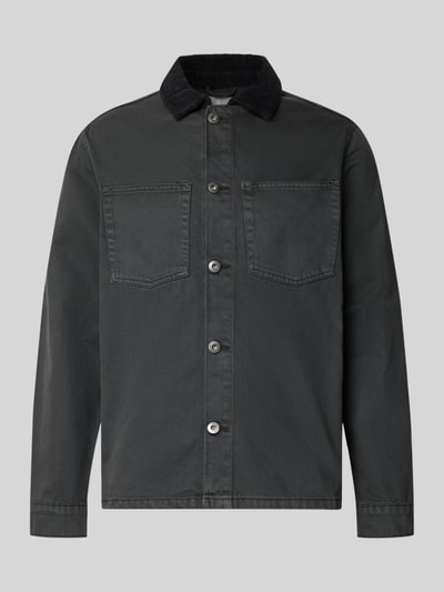 Lindbergh Regular Fit Overshirt mit Kentkragen Modell 'Corduroy' Anthrazit 1