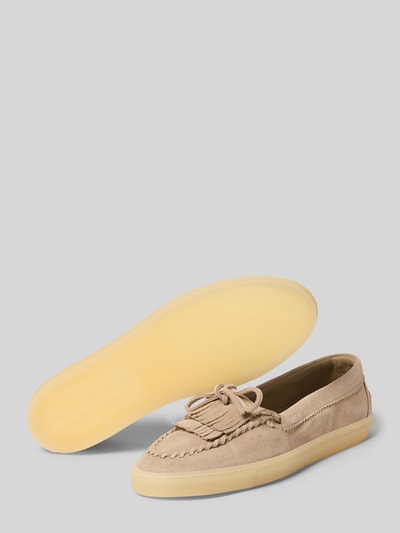 Produktfoto, lichtbruine Loafers aus Leder mit Gummisohle Modell 'CPH365' van Copenhagen, afgeronde punt, comfortmodel, echt leer, rubberzool, schachthoogte 5 cm, schachtbreedte 17 cm, hakhoogte 2 cm, dames