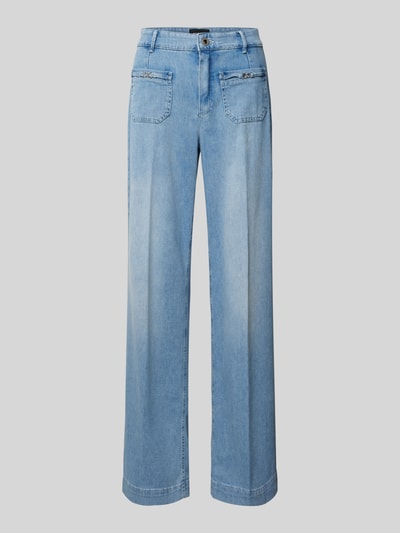 ROSNER Wide leg jeans met persplooien, model 'Audrey' Lichtblauw - 2