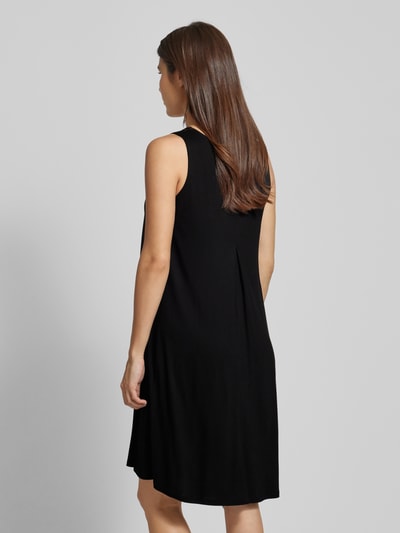 OPUS Mini-jurk met afgeronde V-hals, model 'Winga' Zwart - 5