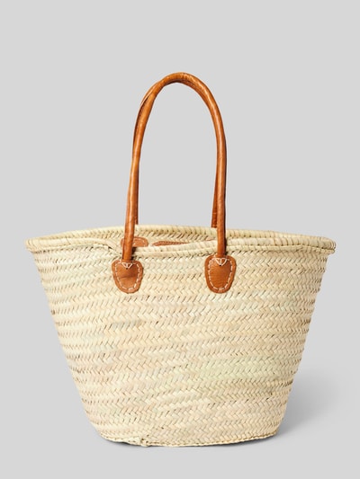 Amabea Strandtasche mit Label-Stitching Sand 4