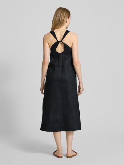 MM Sukienka lniana z wpuszczanymi kieszeniami model ‘DOUGLAS’ Czarny 5