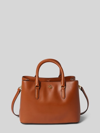 Lauren Ralph Lauren Handtas met labelapplicatie, model 'MARCY' Cognac - 2