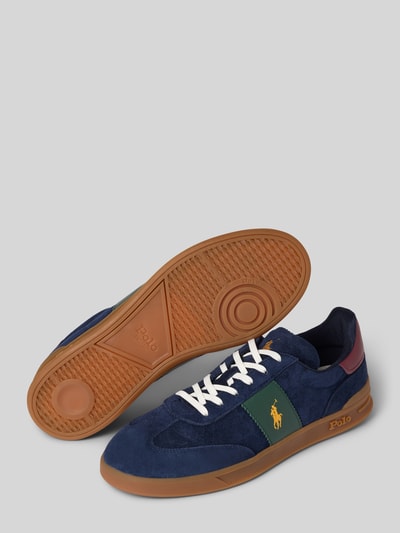 Polo Ralph Lauren Sneakers met logostitching, model 'Aera' Marineblauw - 4