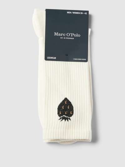 Marc O'Polo Socken mit Motiv-Print Modell 'Dany' Offwhite 3